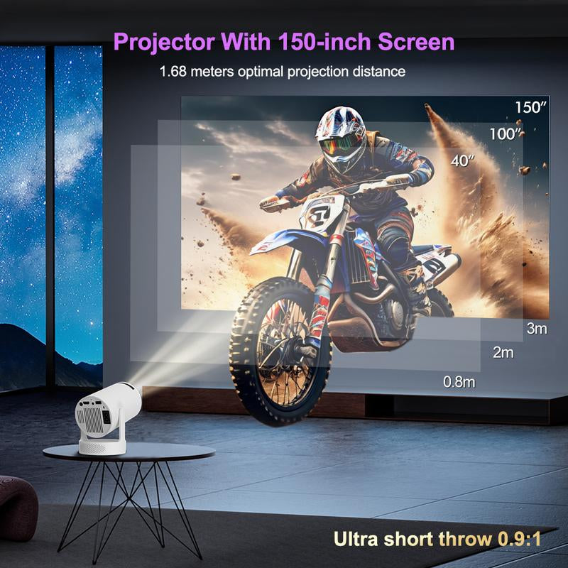 VELEC G300 PRO Hifi-Retro Game Projector: the Perfect Combination of Retro Game Console and Projector. It Has More than 15000+ Games. White #Springtok Controllers Audio